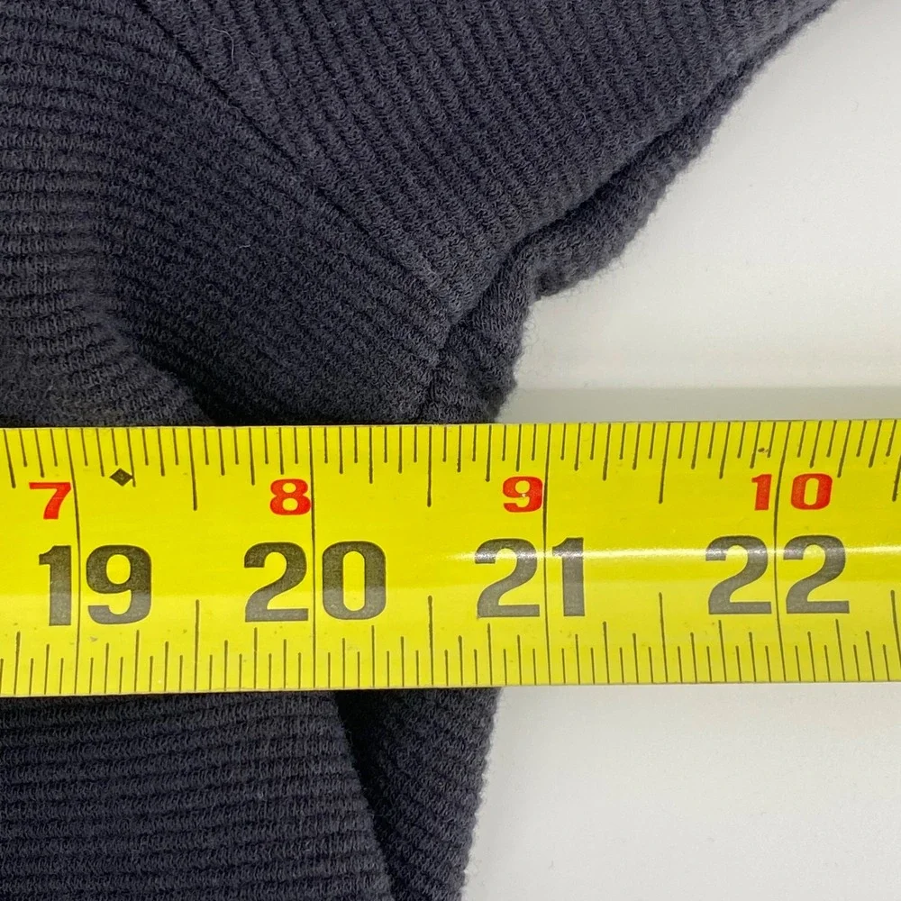 Perry Ellis Mens XL Navy Blue Quarter Zip Ribbed Pullover Sweater